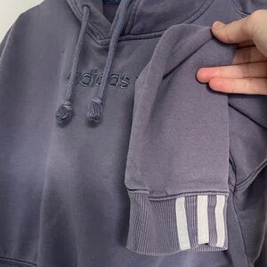 Purple 💜 crop adidas hoodie